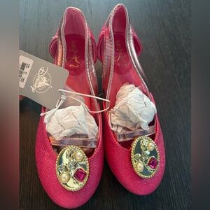 Girls Disney Aurora Princess Hot Pink Slip-On Play Shoe, Dress-up, Size 2/3, NWT